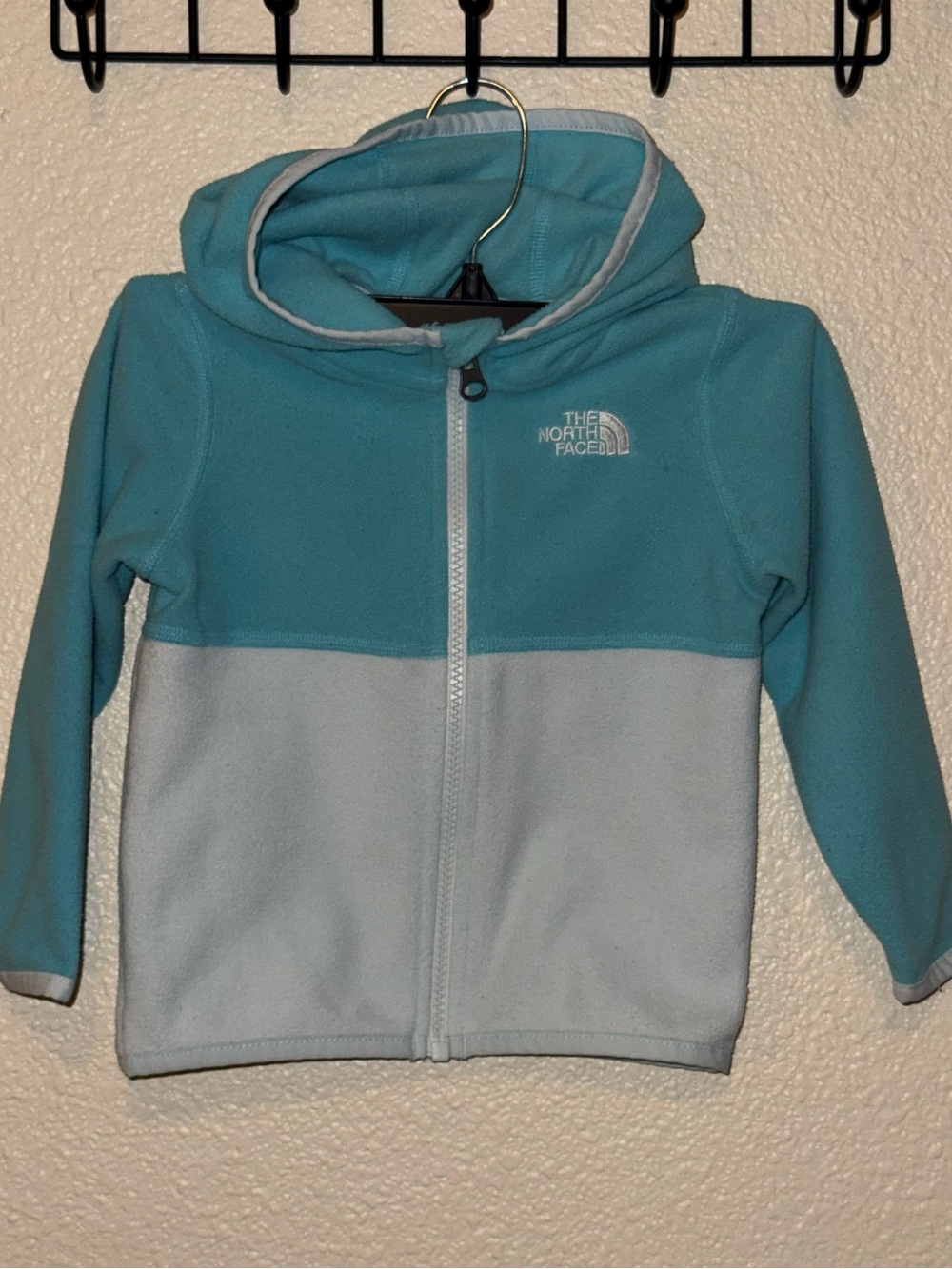 The North Face Kids Teal & Light Blue Fleece Zip Hoodie